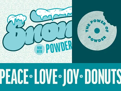 Snonuts branding donuts ice lettering snow type typography winter