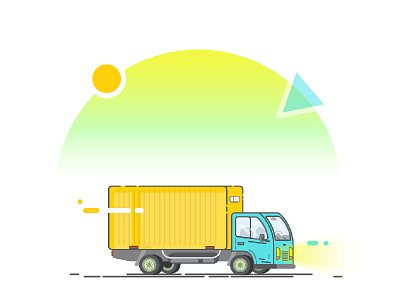 Mini Truck 2d adobe colors design flat illustration illustrator truck vector