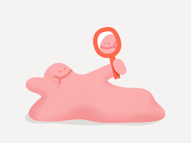 Self-Love animation blob character character design design gif illustration minimal