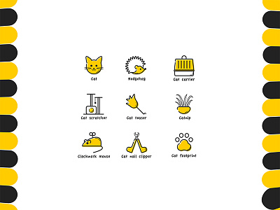 9 icons for cat~ cat