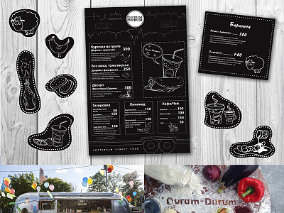 Durum menu design graphic