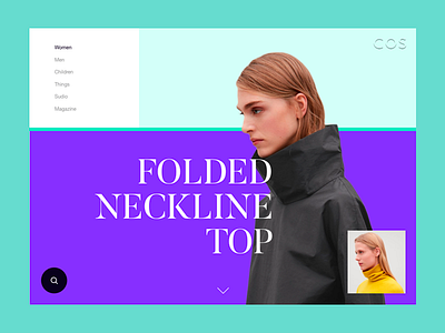 COS Shop clothing colorful design fashion interface light minimal product shop ui ux