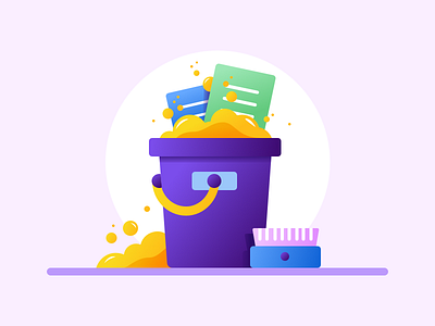 Sketch Extension Illustration bucket clean extension file illustration sketch sketch app sketchcleaner soap