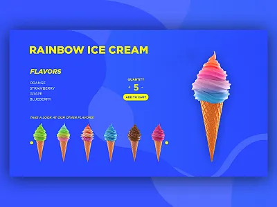 Ice Cream ice cream shopping ui ux