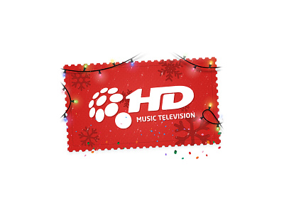 1HD NY Illustration confetti girlande new year ny red snow stamp