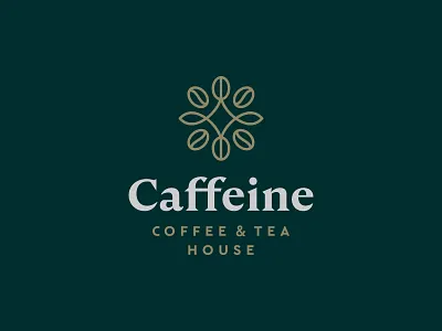 Caffeine caffeine coffee house icon leaf logo mark symbol tea