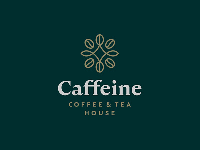 Caffeine caffeine coffee house icon leaf logo mark symbol tea