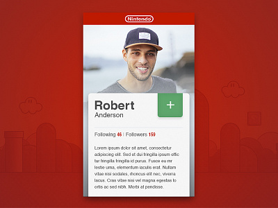 Daily UI #006 - Nintendo User Profile app clean daily ui gradient mario minimal mobile nintendo profile user profile