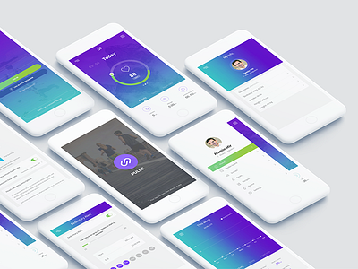 Fitness App UI app fitness gradient ios ui