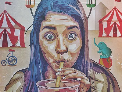 Santa Monica illustration vector vectorart vectorillustration vectorportrait