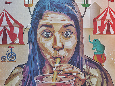 Santa Monica illustration vector vectorart vectorillustration vectorportrait