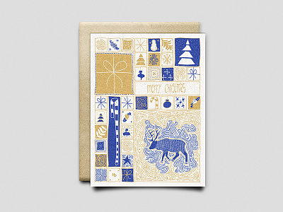 Merry Christmas! art card christmas drawing graphic holiday reindeer winter xmas