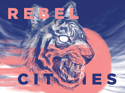 Rebel Cities - Blunderbuss Mag animal cities city illustration procreate tiger