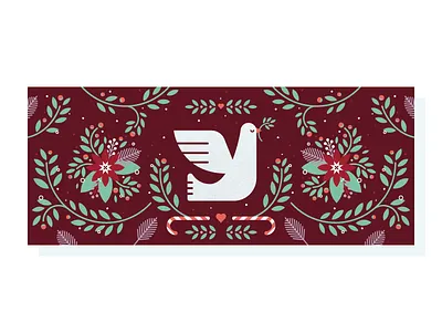Happy holidays! dove holiday holly peace