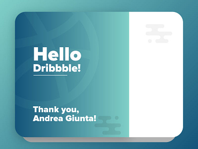 Hello, Dribbble dribbble hello