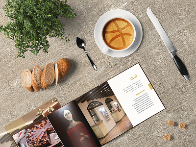 Helllo Dribbble! art booklet branding brochure coffee editorial identity indesign print printdesign