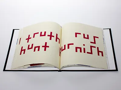 Spred from the Swastika 2 book bookbinding design font hand made hard cover layout print spread swastika type typography