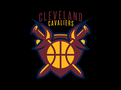 Cleveland Cavaliers Logo Redesign - Day 6 of 31 basketball cavaliers cavs cleveland cavaliers logo nba sport logos sports