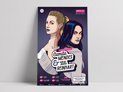 Speaker Series: Camila Mendes & Lili Reinhart archie betty comic edmonton gig halftone illustration portrait poster riverdale texture veronica