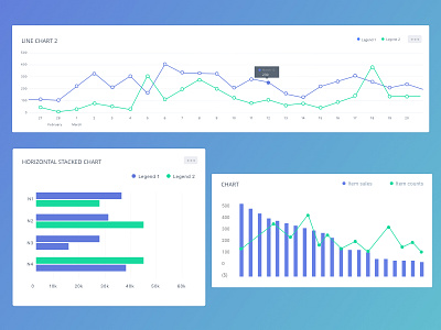 UI Elements Charts analysis charts dashboard data line ui