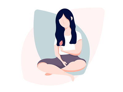 Character design explore budagchin character design explore girl illustration leaf mongolia