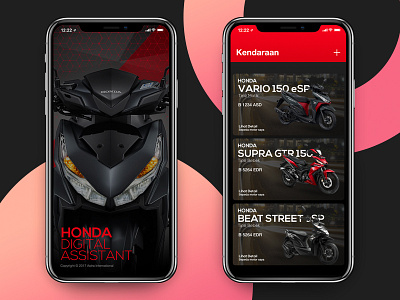 iPhone X - Honda Digital Assistant app design interface ios iphone x mobile mockup ui ux