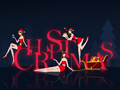 Merry Christmas,everybody！ christmas girl happy red
