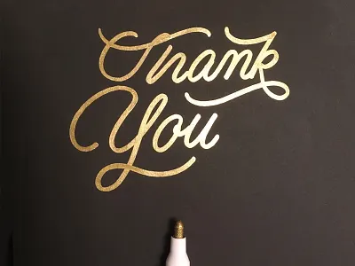 Thankyou lettering marker