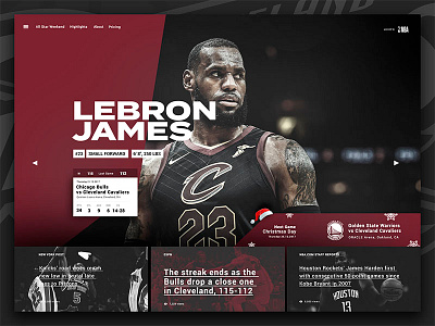 UI Study - Nba App [WIP] basketball lebron james nba rss ui ux