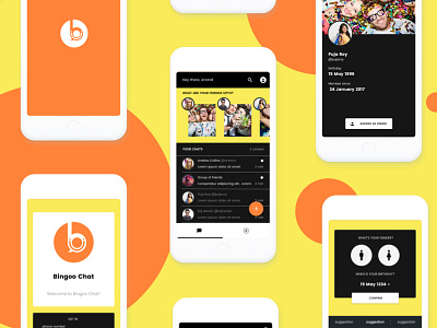 Bingoo Chat App chat social app ui design ux
