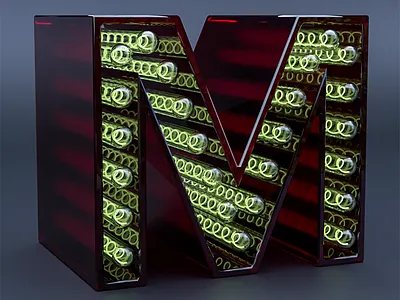 'M' Lettering // Cinema 4D • Corona Render cgi cinema4d coronarender