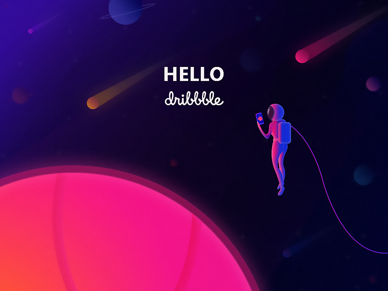 Example of Hello Dribbble