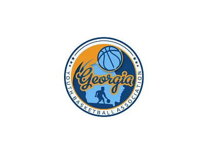 Georgia Youth Basketball Association association basketball blue game logo yellow youth