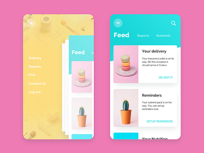 Nutrition Delivery UI app health healthy nutrients nutrition principle sketch ui