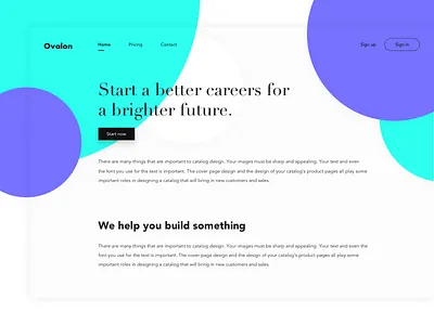 Conceptual Website circle colored concept font paralax serif