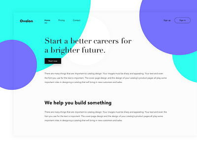 Conceptual Website circle colored concept font paralax serif