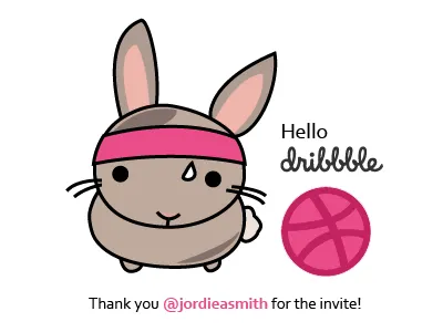 Dribbble Bun bunny cartoon cute debut dribbble first shot illustration rabbit