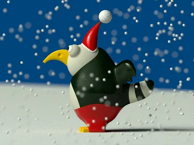 Winter Bird 3d bird cartoon childrens christmas design illustration north toy winter xmas