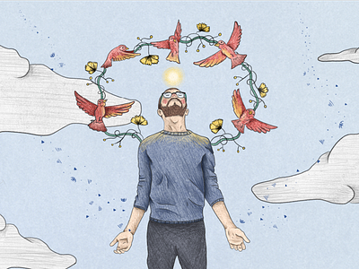 Farewell 2017 birds botanicals illustration new newyear photoshop texture year