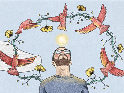 Farewell 2017 birds botanicals illustration new newyear photoshop texture year