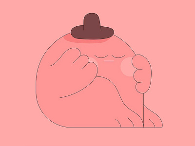 Boomba asleep character character design design hat illustration minimal shapes sleeping