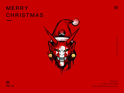 MERRY CHRISTMAS christmas ghosts illustration