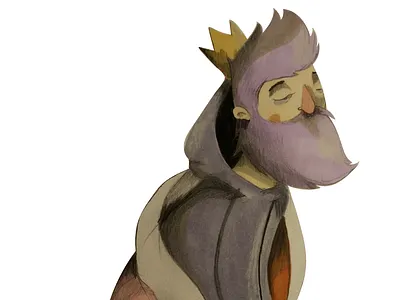 Mr King coat copics crown king violet