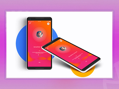 #updated (color version ) -Social media app Profile Concept app concept flow kit media profile research social ui user ux