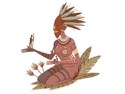 African God illustration
