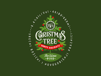 Christmas Tree / Razbeerbriga beer brewery brewing christmas craft holiday lettering tree winter