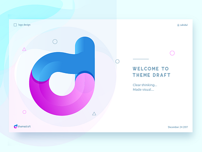 Theme Draft logo branding color logo d logo gradient logo logo mark td