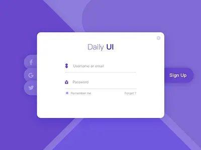 Daily Ui 001 daily sign ui up violet