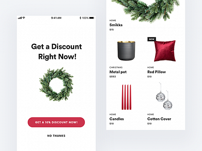 Christmas Shop app christmas ecommerce holiday ios mobile newyear onboarding shop ui ux xmas