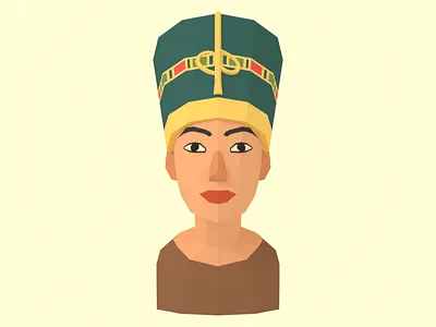 Nefertiti's Bust 3d ancient bust egypt egyptian low poly lowpoly minimalism minimalist nefertiti